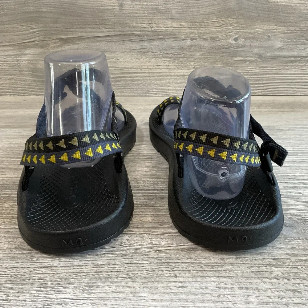 Chaco Z/Cloud Men's Banded Black Yellow Sandals Outdoor Trail Walks Size 9 NEW